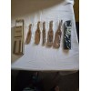 ADE 5PCS Wooden Spurtles Set, Non-Stick Natural teak Wood Spatulas
