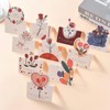 HannaFires 3D Mini Greeting Cards - Mixed Roses Collection, Folding