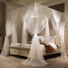 VETHIN 4 Corners Post Princess Bed Canopy Curtain Double Layer