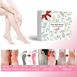 Lanwexy Bath Foot Bombs, 16 Pack Foot Soak with Bath Salt and Tea Tree Oil. Organic Natural Handmade Aroma Pure Essential Oil Bubble Foot Balls for Foot Callus, Dry Cracked, Stubborn Foot Odor Scent. - Scent: Pack of 16