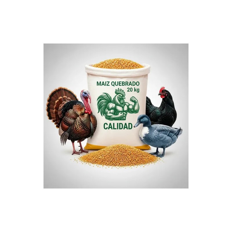 20 Kilos De Maíz Quebrado De Primera Calidad Para Aves