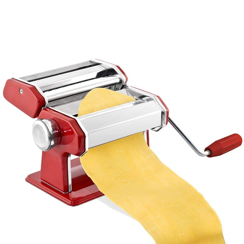 GOURMEX Stainless Steel Manual Pasta Maker Machine | With Adjustable