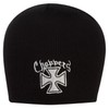 Maltese Cross Choppers Embroidered Black Beanie - Single Piece
