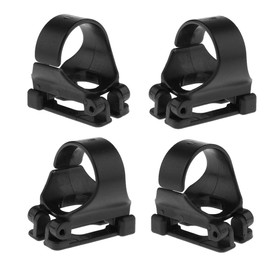 4 Count Snorkel Clip Keeper Retainer for Diving Snorkel Breathing Tube Black
