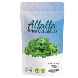 Solo Therapy Alfalfa Leaf, 2 oz., Alfalfa Dried Cut Leaves, Alfalfa Tea, Medicago Sativa, Product from USA
