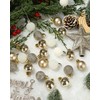 Pack of 30 Mini Christmas Baubles, 3 cm Plastic Christmas