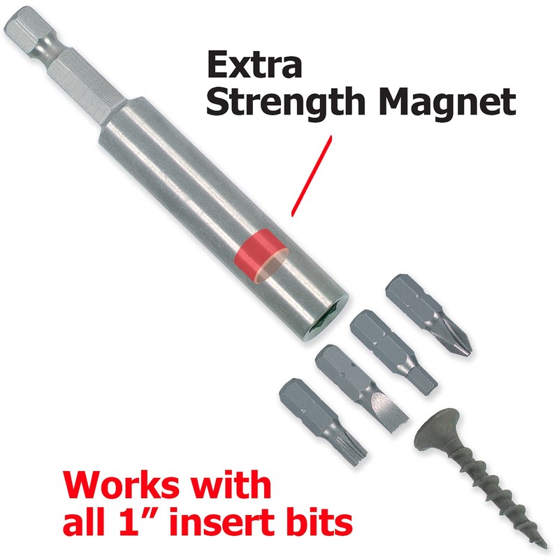 IVY Classic 44604 1/4" x 3" Hex Magnetic Bit Holder,