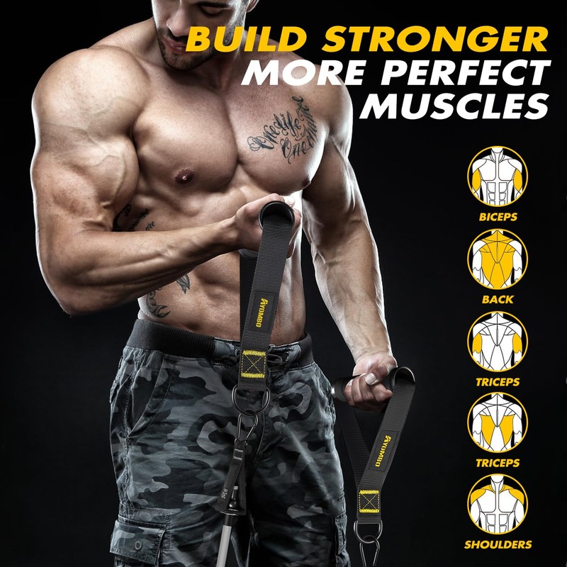 Ayombo Gym Exercise Handles, Gym Cable Attachments, Resistance Band and