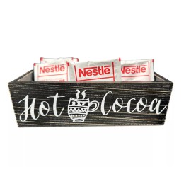 Hobby Lobby Hot Cocoa Chocolate Bar Box 10in Storage Christmas Tray Decor Wood Holiday