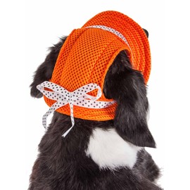 Pet Life ® 'Sea Spot Sun' Mesh Dog Hat with UV Coverage Protection - Brimmed Pet Hats for Dogs Provides More Shade Than a Dog Banadana - Features Ear Holes and Convenient Slip-on Access