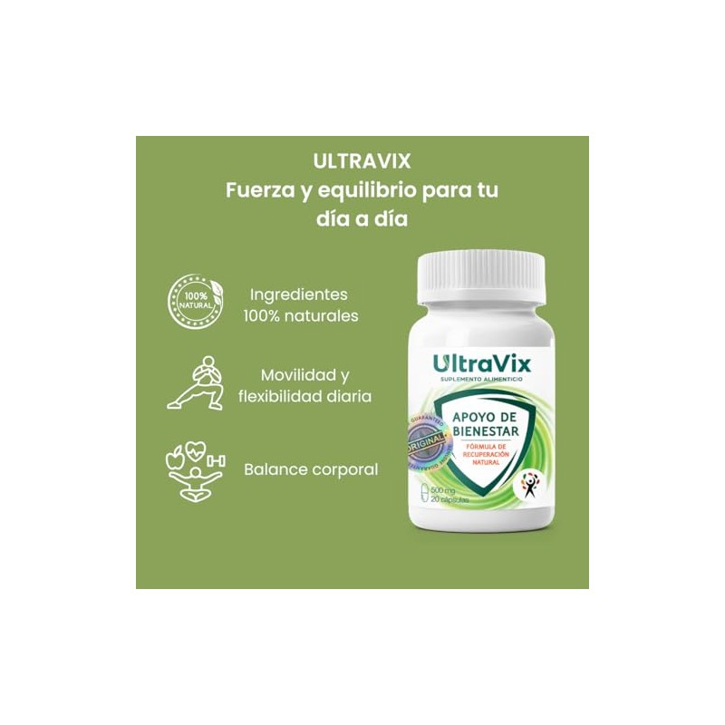 Ultravix Suplemento Alimenticio 100 Natural Cápsulas Romero Orégano Ajo Colageno