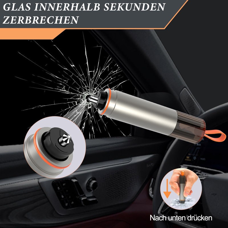 HOAMZ Pack of 2 Seat Belt Cutter Emergency Hammer Car,