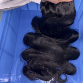 Free Gift Indian Curly Wavy Curls Raw Human Hair Cuticle Aligned Vendors Burmese Curly Cambodian Natural Wave Hair Bundlesstyle: body wave 1 bundle, color: natural black, Stretched Length: 24"