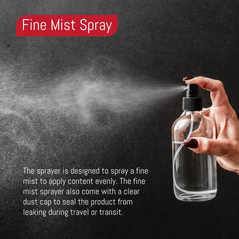 DMSOSTORE Glass Spray Bottle Set, 8 oz, BPA-Free Fine Mist