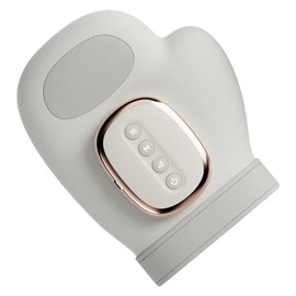 AGWIM Electric Hand Massager, 5 Intensity, 3 Levels Heat, 3 Modes, Cordless Glove Massager for Finger Stiffness, PU Leather