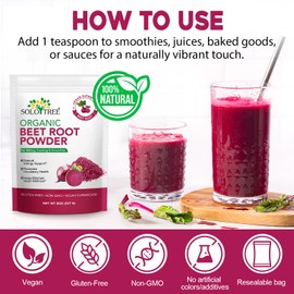 Beet Root Powder,16 Ounce | Natural Energy & Endurance Boost,Supports Circulation,Balance Skin Oil and Promote Natural Radiance | Beetroot Powder for Smoothies,Baking & Juice,Non-GMO,Vegan