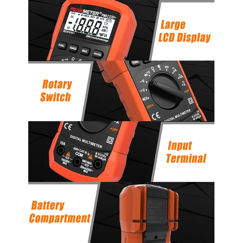 Digital Multimeter,Multimeter Tester, High Sensitivity Voltmeter Ammeter Ohmmeter NCV Circuit