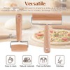 2 Pcs Small Rolling Pin with Handle, Wood Rolling Pins,