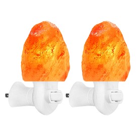 Figura Homes Salt Lamp Night Light, 2 Pack Himalayan Salt Lamp Nightlight with 4 Bulbs - Mini Decoration Himalayan Salt Night Light