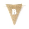 LWR Crafts Burlap Bunting Banner Triangle Heart Baby Shower