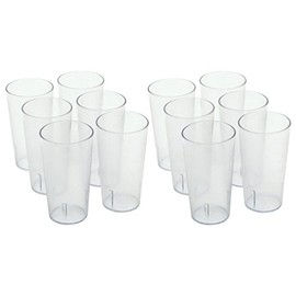 Winco - Clear Plastic Tumbler/Stackable Restaurant Beverage cup,12 Pk,16 oz.
