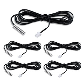 Innfeeltech 5 Pcs Waterproof Digital Thermal Temperature Sensor Probe 2M NTC 100K Ohm 3950 1%
