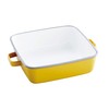 365methods Fuji Hollow Oven Dish Yellow x Light Gray Square