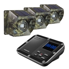 Solar Driveway Alarm Wireless Outside 1800ft Range, Outdoor Motion Sensor & Detector Driveway Alert System with Rechargeable Battery/Weatherproof/Mute Mode (1&3-Camouflage)