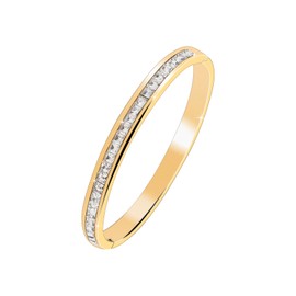 MILAKOO 4/6/8 mm Stainless Steel Bangle with Rhinestones Women's Stainless Steel Bracelet for Party, Stainless Steel