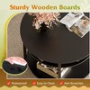 WLIVE 27" Round Lift Top Coffee Table with Storage Shelf