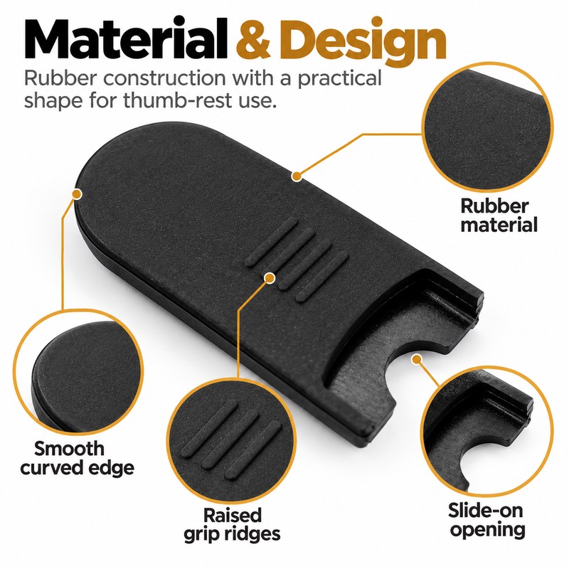 Rubber Saxophone Thumb Rest Cushion for Finger Support – Non-Slip