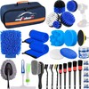 Juego de 32 cepillos para detalles de coche, kit de