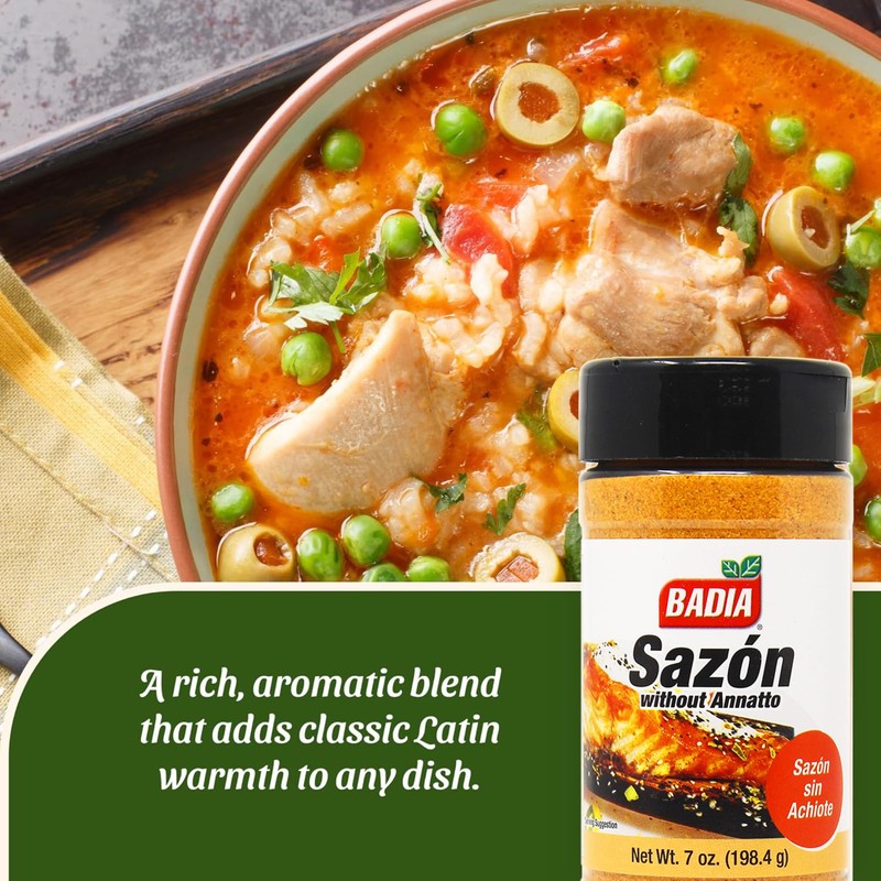 Badia Sazon without Annatto (Achiote), 7 oz – Savory Seasoning