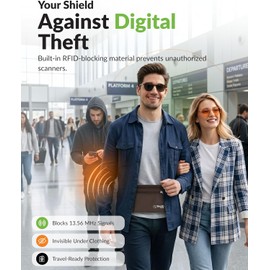 Cinturón de dinero oculto para hombres y mujeres, paquete de cintura con bloqueo RFID para pasaporte, portafolios y teléfono, seguro para viajes