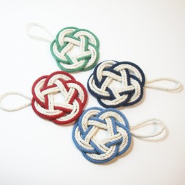Sailor Knot Christmas Ornaments Striped Nautical Colors