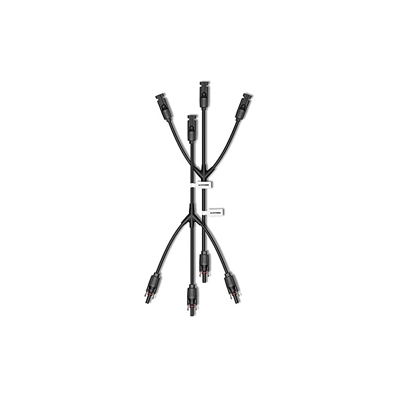 ACOPOWER 1 Pair Solar Panel Connectors, Y Branch Parallel Adapter,1