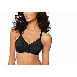 Bali Lace 'n Smooth Stretch Lace Underwire, 42DD, Black