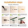 ZAXPHUMAX Stainless Steel Glass Clip Bracket 304, 3 Sizes (1/4”