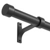 Lwiiom Matte Black Curtain Rods for Windows 48 to 86