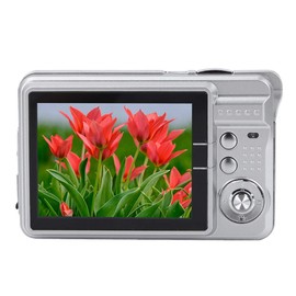 Mini Digital Camera, 1080P HD 2.7" LCD Screen 8X Digital Zoom 18MP 30fps Video Camera for Kids Children Gift(Silver)