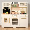 Wooden Play Kitchen for Toddler, Toy Kitchen Set for Kids