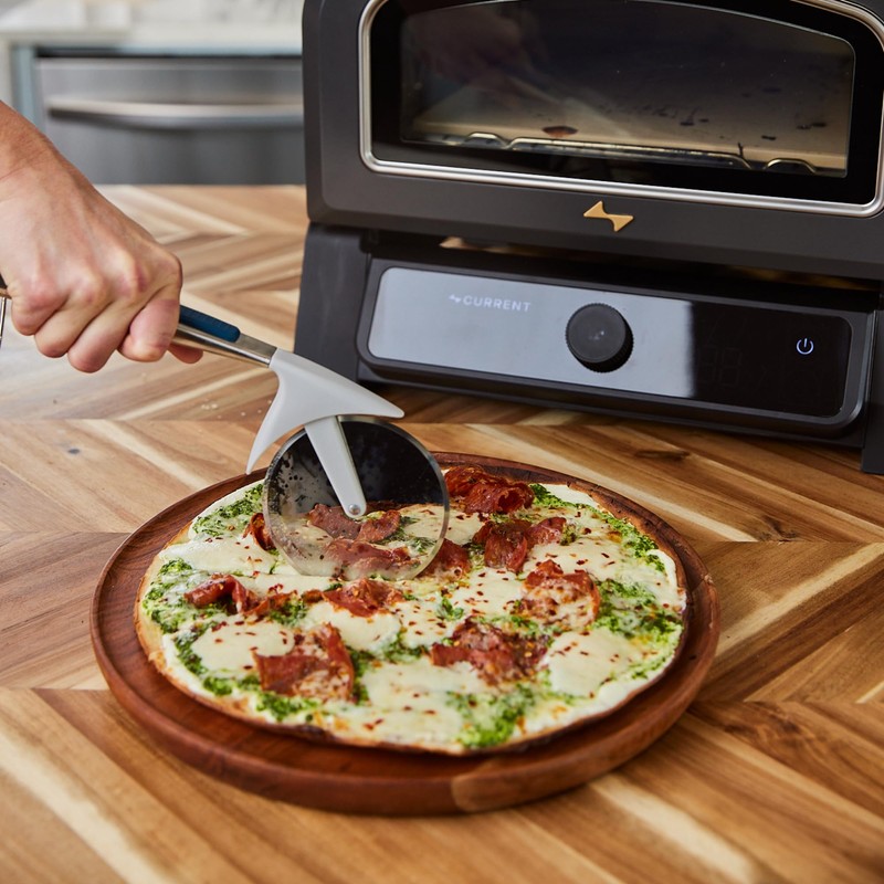 Current Pizza Cutter, Ultra-Sharp, Heavy-Duty Stainless Steel Wheel with Ergonomic