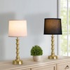EUO 24" Gold Bamboo Table Lamps Set of 2, Modern