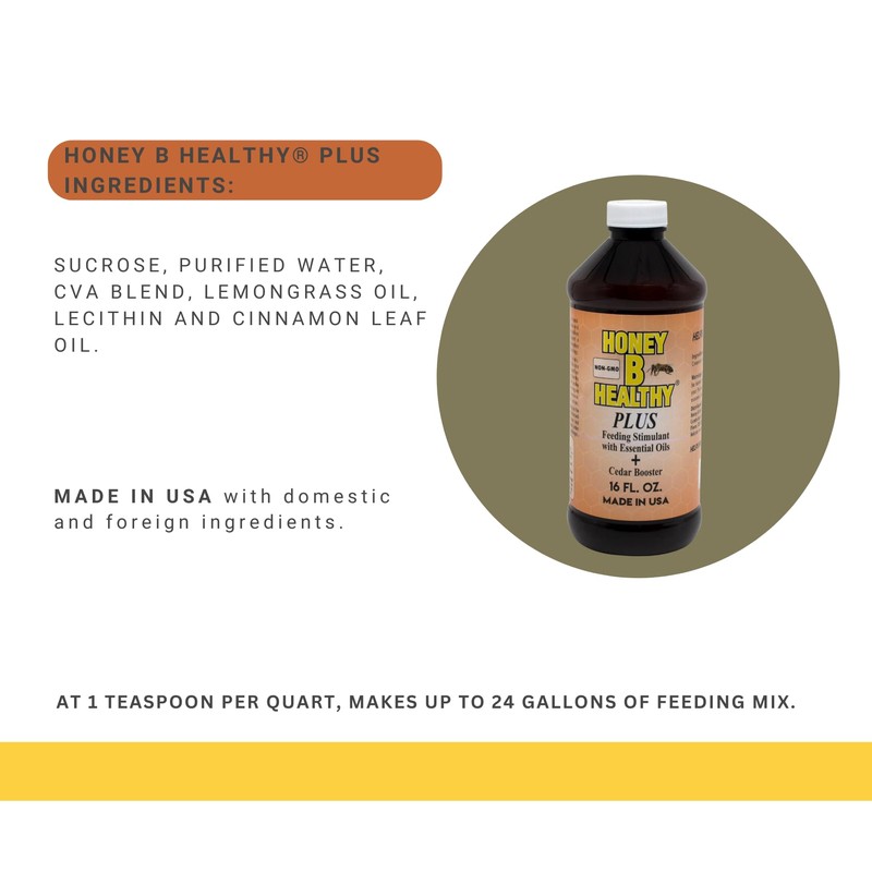 Honey B Healthy Plus 16 oz. Bottle, Feeding Stimulant with