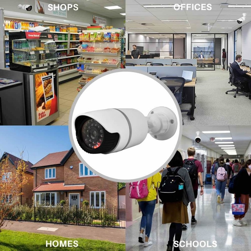JUSTOP Dummy CCTV Cameras, 2x Fake Bullet Security Camera With