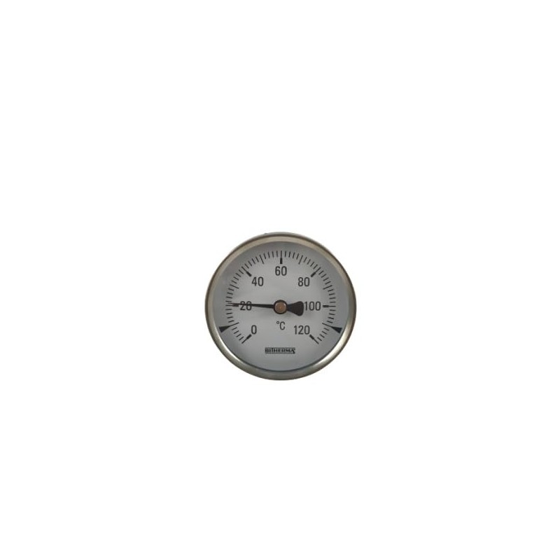 Smoker Oven Thermometer with Flange 0-120°C Door Installation Bitherma Variation