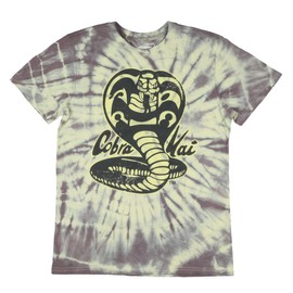 Cobra Kai Shirt Men's Tie Dye Snake Big Logo Karate Kid Distressed Print Graphic Tee For Men And Women (XXX-Large)