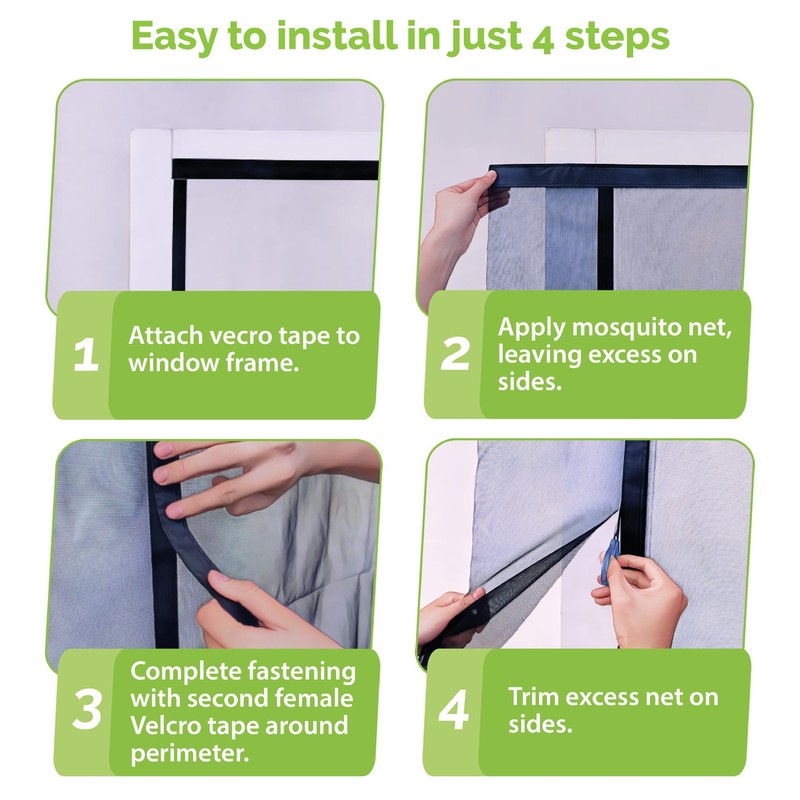 ARCOL Adjustable Magnetic Mosquito Net Window – Magnetic Mosquito Net