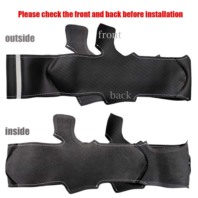 USHTIGER Car Steering Wheel Cover for 2017 Toyota Prius Prime