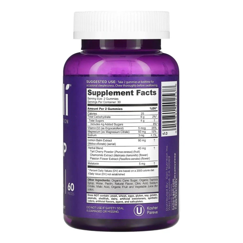 Goli Nutrition Sleep Melatonina 5mg - 60 Gomitas Sabor Mix